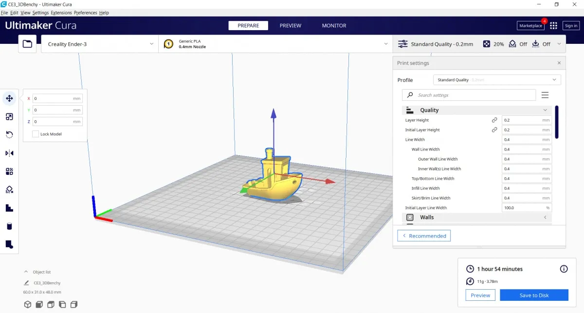 Cura Slicer