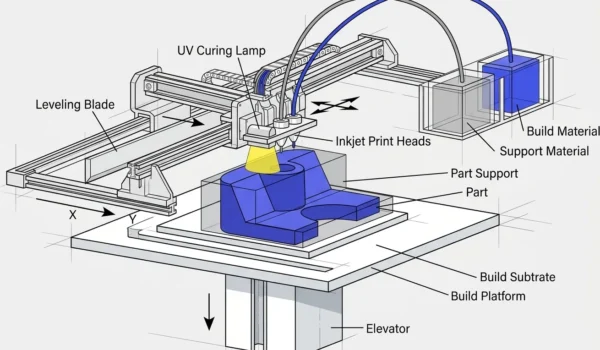 material jetting schematic
