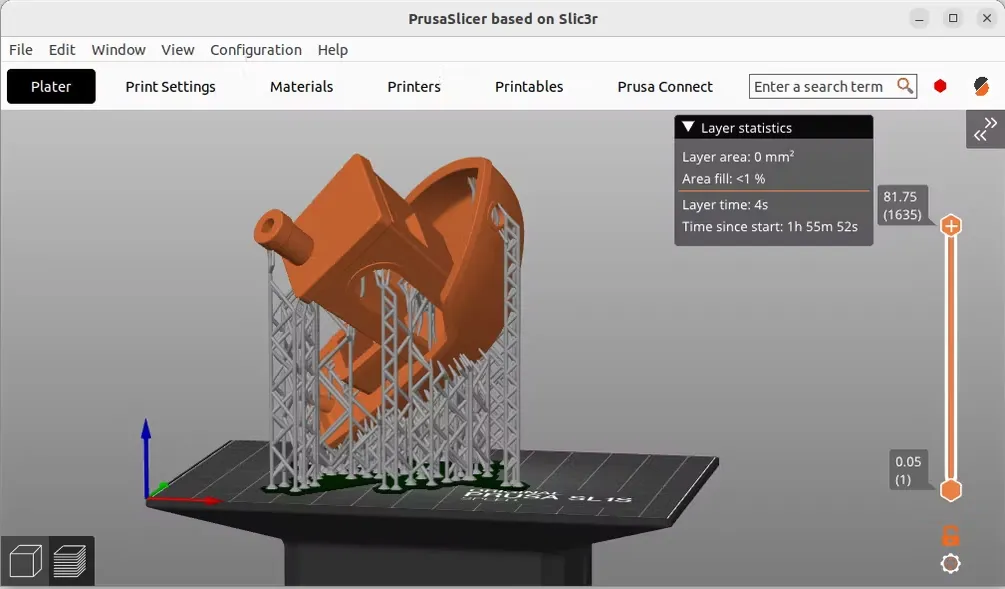 Prusa Slicer محیط نرم افزار